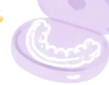 A lavender retainer