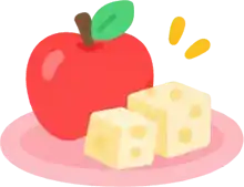 Apple and cheese